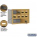 Salsbury Cell Phone Storage Locker - 3 Door High Unit (8 Inch Deep Compartments) - 8 A Doors and 2 B Doors - Gold - Recessed Mounted - Resettable Combination Locks  19038-10GRC